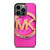 MICHAEL KORS MK LOGO PINK GOLD EMBLEM iPhone 13 Pro Case Cover