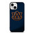 AUBRUN TIGERS FOOTBALL UNIVERSITY TEAM LOGO BLUE iPhone 13 Mini Case Cover