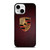 PORSCHE CAR LOGO ON RED LEATHER iPhone 13 Mini Case Cover