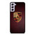 PORSCHE CAR LOGO ON RED LEATHER Samsung Galaxy S21 FE Case Cover