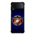UNITED STATES US MARINE CORPS LOGO BLUE Samsung Galaxy Z Flip 4 Case Cover