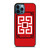 GIVENCHY PARIS ART LOGO RED iPhone 12 Pro Max Case Cover