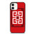 GIVENCHY PARIS ART LOGO RED iPhone 12 Case Cover