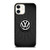 VOLKSWAGEN VW BLACK LOGO ICON iPhone 12 Case Cover