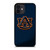 AUBRUN TIGERS FOOTBALL UNIVERSITY TEAM LOGO BLUE iPhone 12 Mini Case Cover