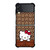 COACH NEW YORK LOGO HELLO KITTY BROWN Samsung Galaxy Z Flip 3 Case Cover