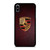 PORSCHE CAR LOGO ON RED LEATHER iPhone XS Max Case Cover