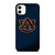 AUBRUN TIGERS FOOTBALL UNIVERSITY TEAM LOGO BLUE iPhone 11 Case Cover