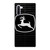 JOHN DEERE TRACTOR LOGO BLACK Samsung Galaxy Note 10 Case Cover