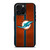 MIAMI DOPHINS NFL METAL STRIPE iPhone 16 Pro Max Case Cover