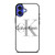CALVIN KLEIN WHITE LOGO iPhone 16 Case Cover