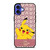 COACH NEW YORK LOGO PINK X PIKACHU POKEMON iPhone 16 Case Cover