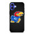 KANSAS JAYHAWKS LOGO CARBON iPhone 16 Case Cover