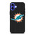 MIAMI DOLPHINS FOOTBALL TEXT iPhone 16 Case Cover