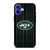 NEW YORK JETS NFL METAL STRIPE iPhone 16 Case Cover