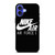 NIKE AIR FORCE 1 LOGO iPhone 16 Case Cover