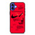 NIKE AIR OFF WHITE RED iPhone 16 Case Cover