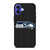 SEATTLE SEAHAWKS FOOTBALL TEXT iPhone 16 Case Cover