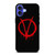 V FOR VENDETTA SYMBOL iPhone 16 Case Cover