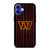 WASHINGTON COMMANDERS NFL METAL STRIPE iPhone 16 Case Cover