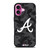 ATLANTA BRAVES BASEBALL BLACK CAMO iPhone 16 Plus Case Cover