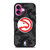 ATLANTA HAWKS BLACK CAMO iPhone 16 Plus Case Cover