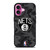 BROOKLYN NETS BLACK CAMO iPhone 16 Plus Case Cover