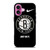 BROOKLYN NETS NBA BASKETBALL LOGO 3 iPhone 16 Plus Case Cover