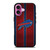 BUFFALO BILLS NFL METAL STRIPE iPhone 16 Plus Case Cover