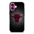 CHICAGO BULLS NBA GRUNGE iPhone 16 Plus Case Cover