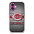CINCINNATI RED MLB BASEBALL METAL iPhone 16 Plus Case Cover