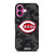 CINCINNATI REDS BASEBALL BLACK CAMO iPhone 16 Plus Case Cover