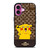 COACH NEW YORK LOGO BRWON EMBLEM X PIKACHU POKEMON iPhone 16 Plus Case Cover