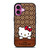 COACH NEW YORK LOGO HELLO KITTY BROWN iPhone 16 Plus Case Cover