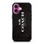 COACH NEW YORK LOGO ON BLACK FABRIC iPhone 16 Plus Case Cover