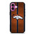 DENVER BRONCOS NFL METAL STRIPE iPhone 16 Plus Case Cover