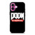 DOOM ETERNAL GAMES LOGO BLACK iPhone 16 Plus Case Cover