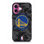 GOLDEN STATE WARRIORS BLACK CAMO iPhone 16 Plus Case Cover