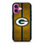 GREEN BAY PACKERS NFL METAL STRIPE iPhone 16 Plus Case Cover