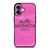 HERMES PARIS PINK LEATHER iPhone 16 Plus Case Cover