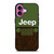 JEEP GREEN RUSTY LOGO iPhone 16 Plus Case Cover