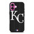 KANSAS CITY ROYALS BASEBALL BLACK iPhone 16 Plus Case Cover
