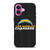 LOS ANGELES CHARGERS FOOTBALL TEXT iPhone 16 Plus Case Cover
