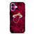 MIAMI HEAT BASKETBALL NBA FIRES iPhone 16 Plus Case Cover