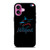 MIAMI MARLINS MLB LOGO iPhone 16 Plus Case Cover