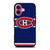 MONTREAL CANADIENS LOGO HOCKEY TEAM EMBORDERY iPhone 16 Plus Case Cover