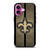 NEW ORLEANS SAINTS NFL METAL STRIPE iPhone 16 Plus Case Cover