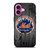 NEW YORK METS BASEBALL MLB WOOD LOGO iPhone 16 Plus Case Cover