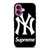 NEW YORK YANKEES X SUPREME iPhone 16 Plus Case Cover