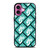 NIKE SB SKATEBOARD BOX PATTERN TURQUOISE iPhone 16 Plus Case Cover